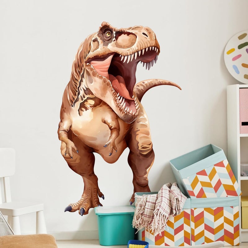 Decvictor Large Dinosaur Wall Decals, Tyrannosaurus Dino Wall Stickers Vinyl Peel and Stick Wall Decal Self Adhesive Wall Art Sticker for Baby Nursery Kids Room Home Decor (30.7 * 48.8in) - Image 3